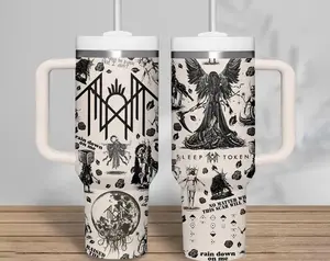 Vintage Sleep Token Music Custom Tumbler 40oz Sleep Token Band Tumbler Gift For Fans