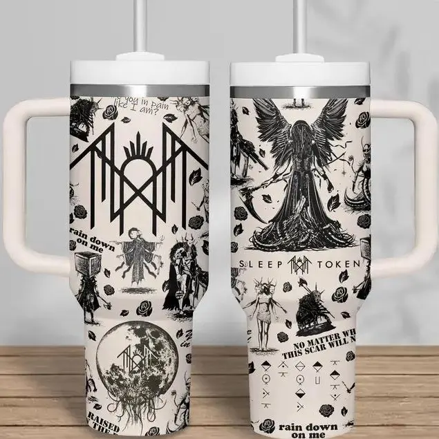 Vintage Sleep Token Music Custom Tumbler 40oz Sleep Token Band Tumbler Gift For Fans