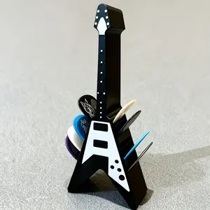 10-Slot Gibson Flying V Guitar Pick Holder: Trendy Guitar Accessory, Portable Guitar Accessories, Perfect Gift for Guitarists on Christmas/Birthday—Solves Loss Issue!