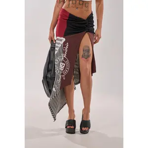 SCHOOL SPIRIT REWORKED MIDI SKIRT