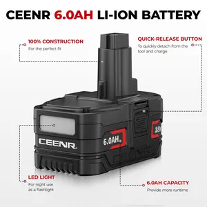 18V 6.0Ah Batteries for DeWalt 18V Battery Compatible with Dewalt Battery Compatible with DE9096 DC9098 DE9098 DE9098 DW9096 DW9095 Cordless Power Tools