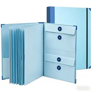 Manila Pocket Accordion File Organizer for Passports, Birth Certificates, & Essential Documents - Office/Home Storage Solution