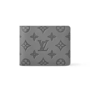 Louis Vuitton Monogram Canvas Leather Wallet for Men, Classic Grey
