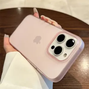 Soft Matte Candy Transparent Phone Case for iPhone 16 15 14 13 12 11