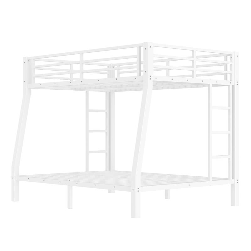 [Bellemave]Metal Full XL over Queen Bunk Bed for Teens and Adults,Space-Saving/Noise Reduced/No Box Spring Needed