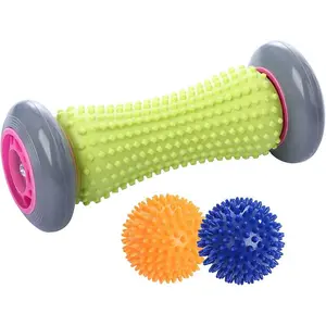 Foot Roller Massage Ball, 1 Count Foot Massager with 2 Counts Spiky Balls, Manual Massage Tool for Home & Travel, Body Care