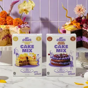 The Baker's Bundle 4pk, Yellow and Chocolate Cake Mix | Ancient Grains | Michelin-Approved Flour | No Preservatives, No Artificial Flavors, Clean Ingredients