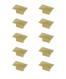 Elegant Decor KB2026-GD-10PK 2 in. Perry Multipack Rectangle Knob, Brushed Gold - Pack of 10