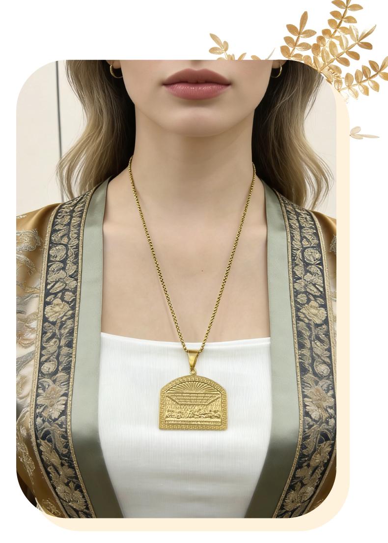 The Last Supper: Unisex Stainless Steel Hip-Hop Retro Necklace—Perfect for Holidays, Dates, and Anniversaries