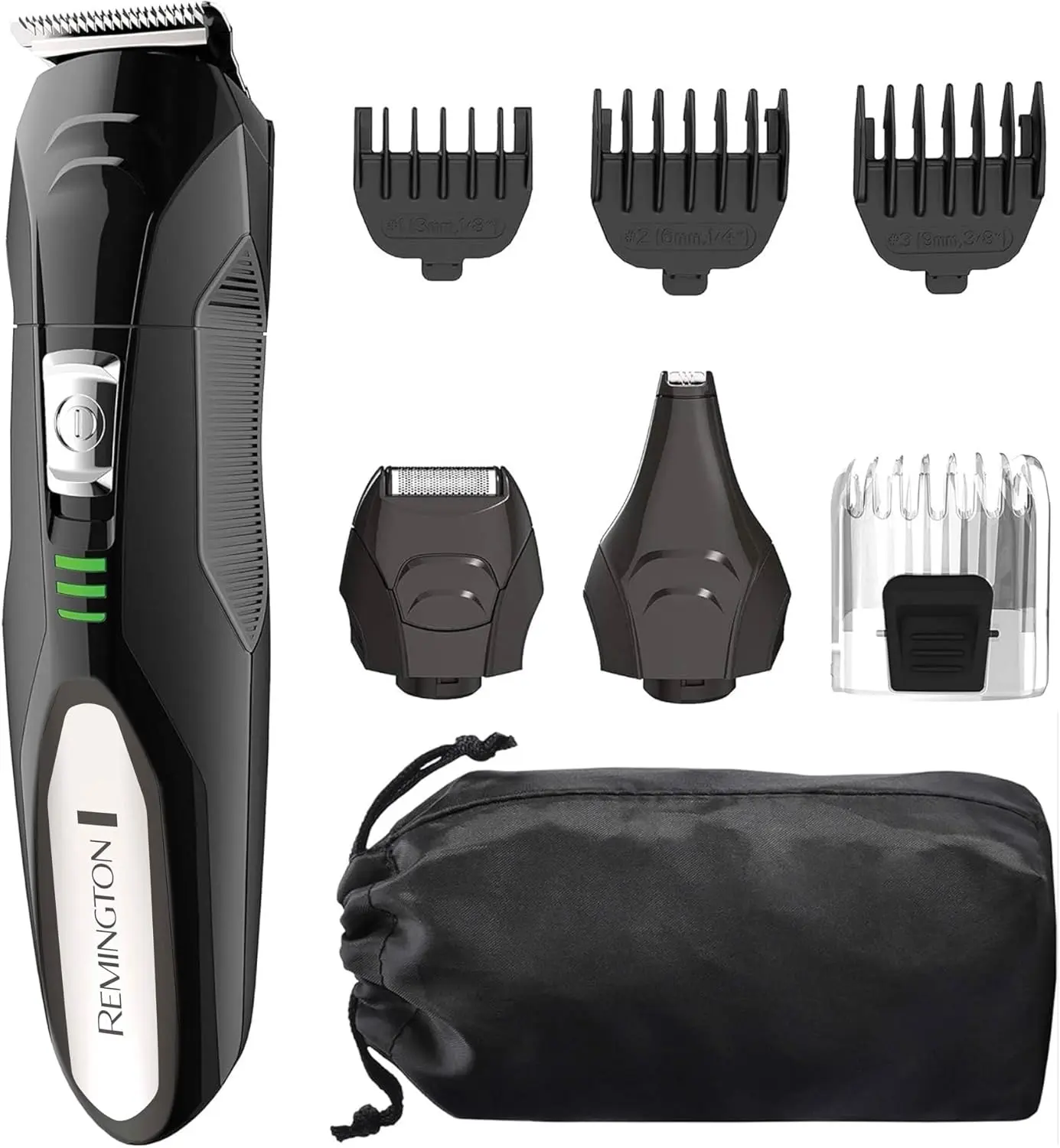 Remington All-in-One Grooming Kit Powered, 8 Piece Set, Black
