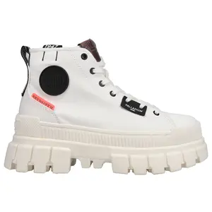 Palladium Womens Revolt Hi Tx Round Toe Hiking Sneakers Shoes - White