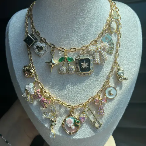 Custom Charm Necklace - Elegant Design with Unique Charms, Perfect for Any Occasion