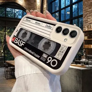 Phone Case - Retro Cassette Tape Music Phone Case for Samsung Galaxy A03S A10S A13 A14 A15 A16 A30 A20S A22 A24 A25 A31 A32 A33 A34 A35 A50 A30S A51 A52 A53 A54 A55 A56 S20 S21 S22 S23 S24 S25 M15 M31 M34 M35 M54 M55 Tianyan Ladder New Mobile Phone