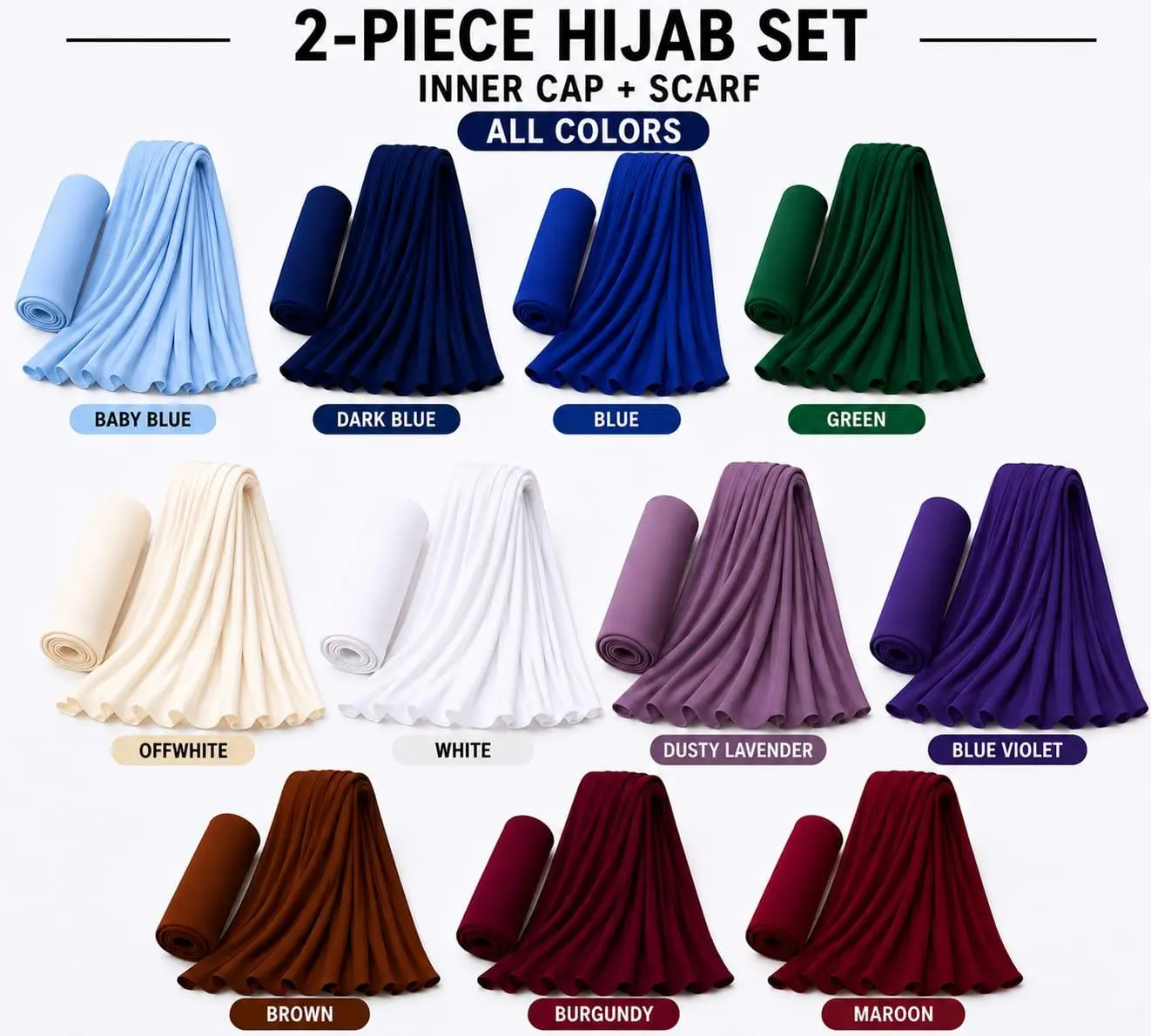 2-Piece Hijab Set 2-Piece Hijab Set