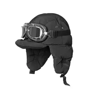 Down Ushanka Women's Winter Hat, Korean Style, Warm ,All-Matching, Velvet, Lightweight, Ear Protection, Flight Helmet Men's Outdoor Ski Cap