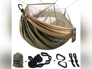2 Person Hammock with Net and 2 / 10Ft Straps