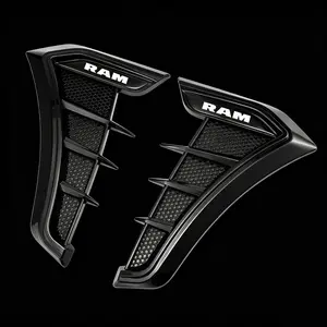 2pcs Carbon Black Car Side Wing Fender Sticker Decals Body For Dodger RAM Decoration Accessories