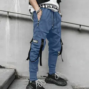 XYXIONGMAO Black Cargo Pants Men Techwear Hip Hop Harem Pants Japanese High Street Pants Streetwear Tactical Track Pants Cool Adjustable Cargo Pants