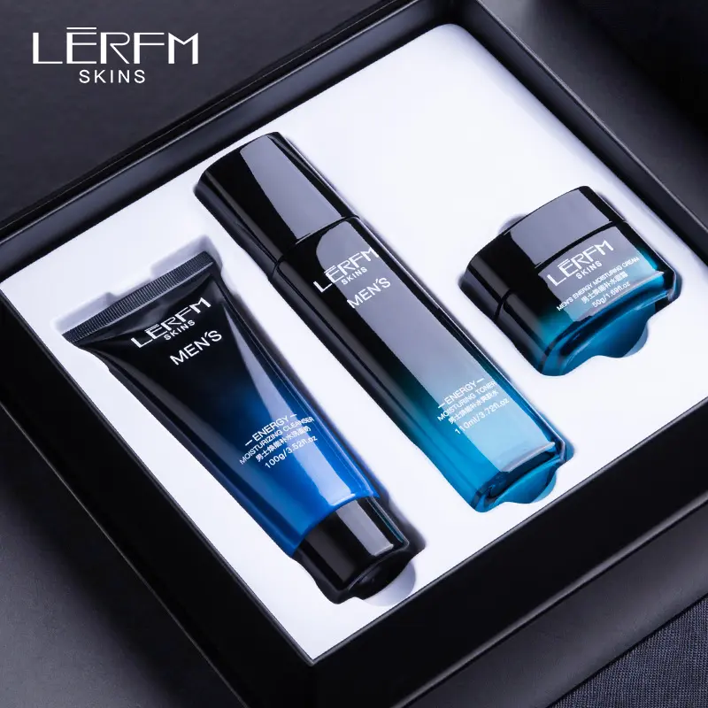Men's 3-Piece Skin Care Set, Deep Moisturizing, Hydrating & Oil Control, Ideal Gift for Boyfriend