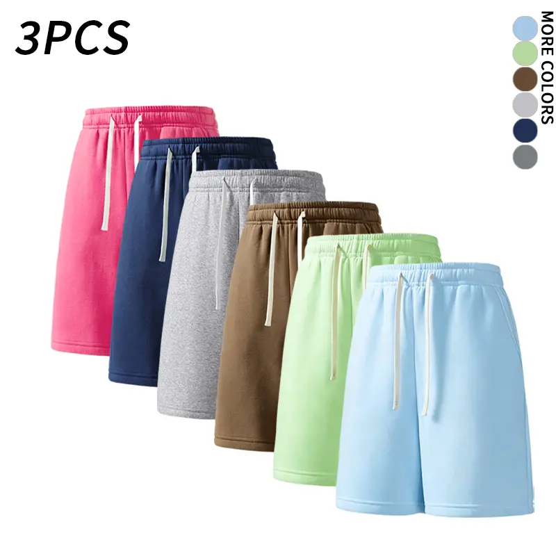 3Pack   Unisex Knit Casual Athletic Jogger Shorts — Loose Fit, Summer Bermuda Length summervibes (Available in 1-Pack and 3-Pack),summervibes