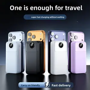 20000mAh Portable Charger, Fast Charging Power Bank Dual USB Outputs For All Cellphones,with Digital Display External Backup Power Charger for Short Travel