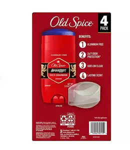 Old Spice Swagger Aluminum-Free Deodorant for Men, 3 oz., 4 Pack Body Care Scent Daily Aroma