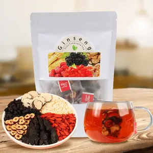 Ginseng Five Treasure Tea - Combination Scented Natural Herbal Ingredients Chinese Kidney Detox Beverage Anti Inflammatory Tea for Men & Women