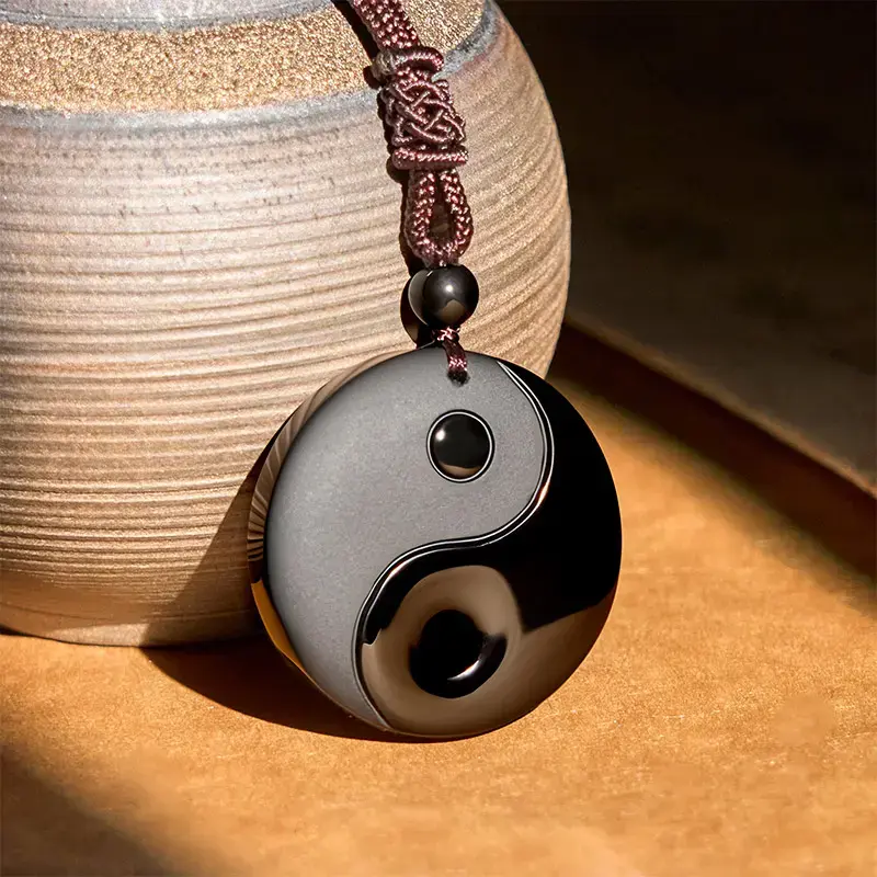 BuddhaStones Yin Yang Balance Necklace  Release Negativity & Restore Inner Harmony | Feng Shui Pendant for Positive Energy | Modern Spiritual Jewelry