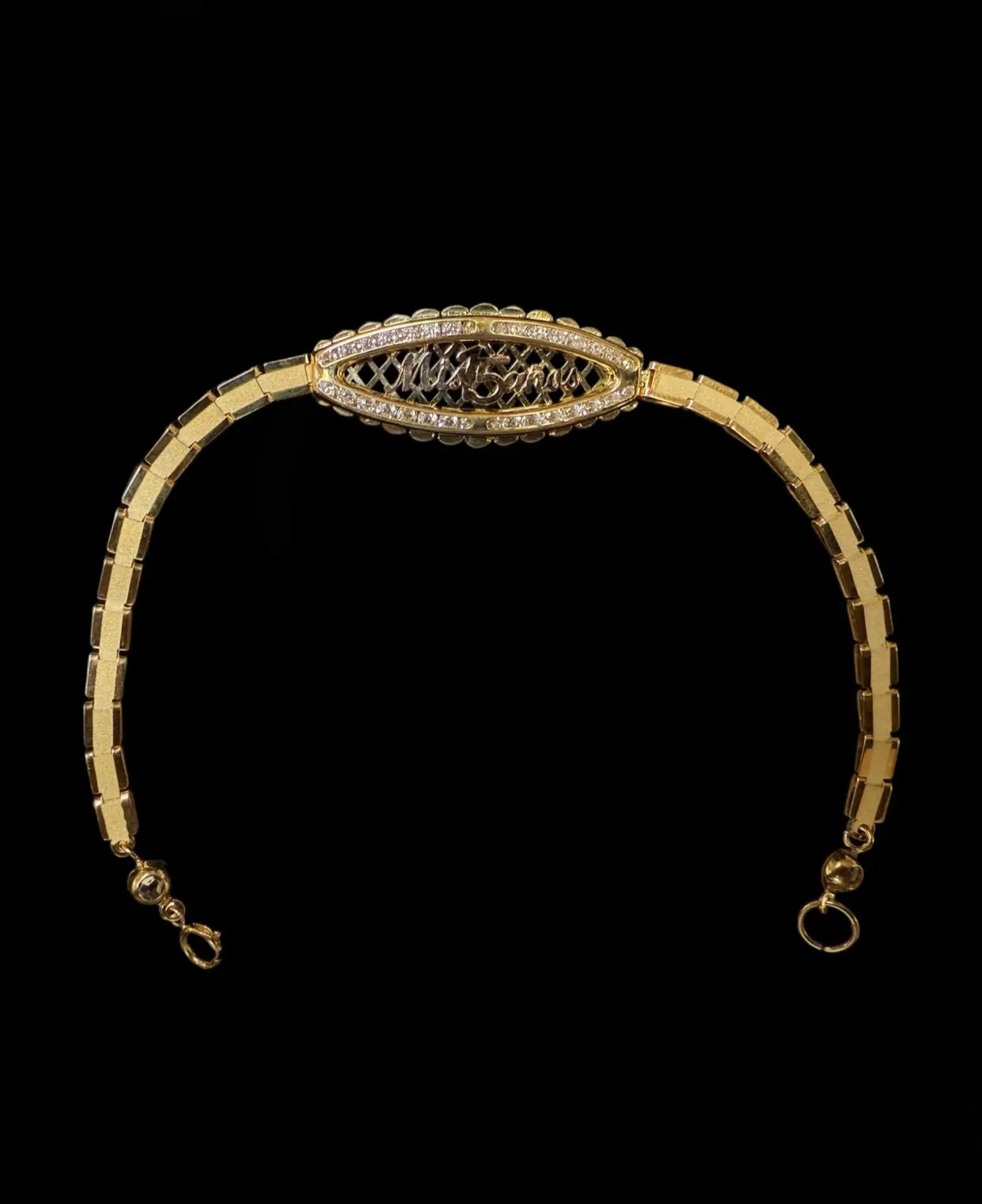 3.5 mm Mis 15 Años Bracelet Gold 10k