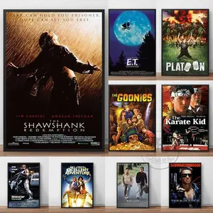 80s Classic Movie Posters Canvas Print - HD Wall Art for Bar & Living Room Decor