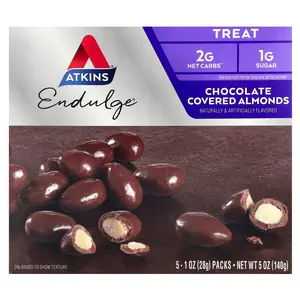 Atkins Endulge®, Chocolate Covered Almonds, 5 Packs, 1 oz (28 g) Each