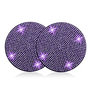 Artificial Rhinestone Car Cup Holder Coaster, Car Cup Holder Decorative Coaster, Car Interior Decoration Accessories for Women