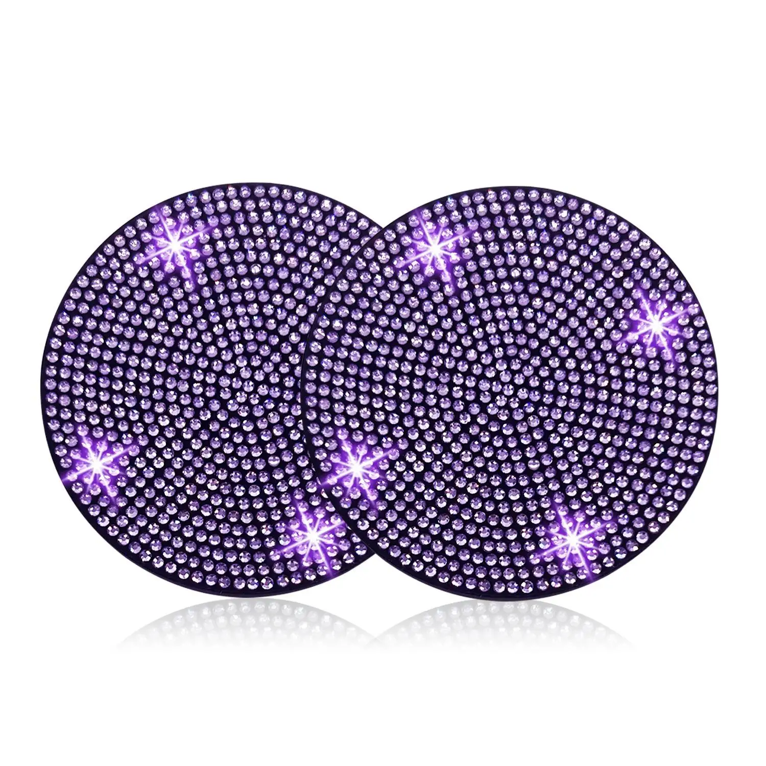 Artificial Rhinestone Car Cup Holder Coaster, Car Cup Holder Decorative Coaster, Car Interior Decoration Accessories for Women