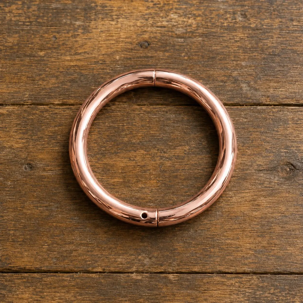 Polished Style - Rose Gold Cowboy Bull Ring Bangle Bracelet
