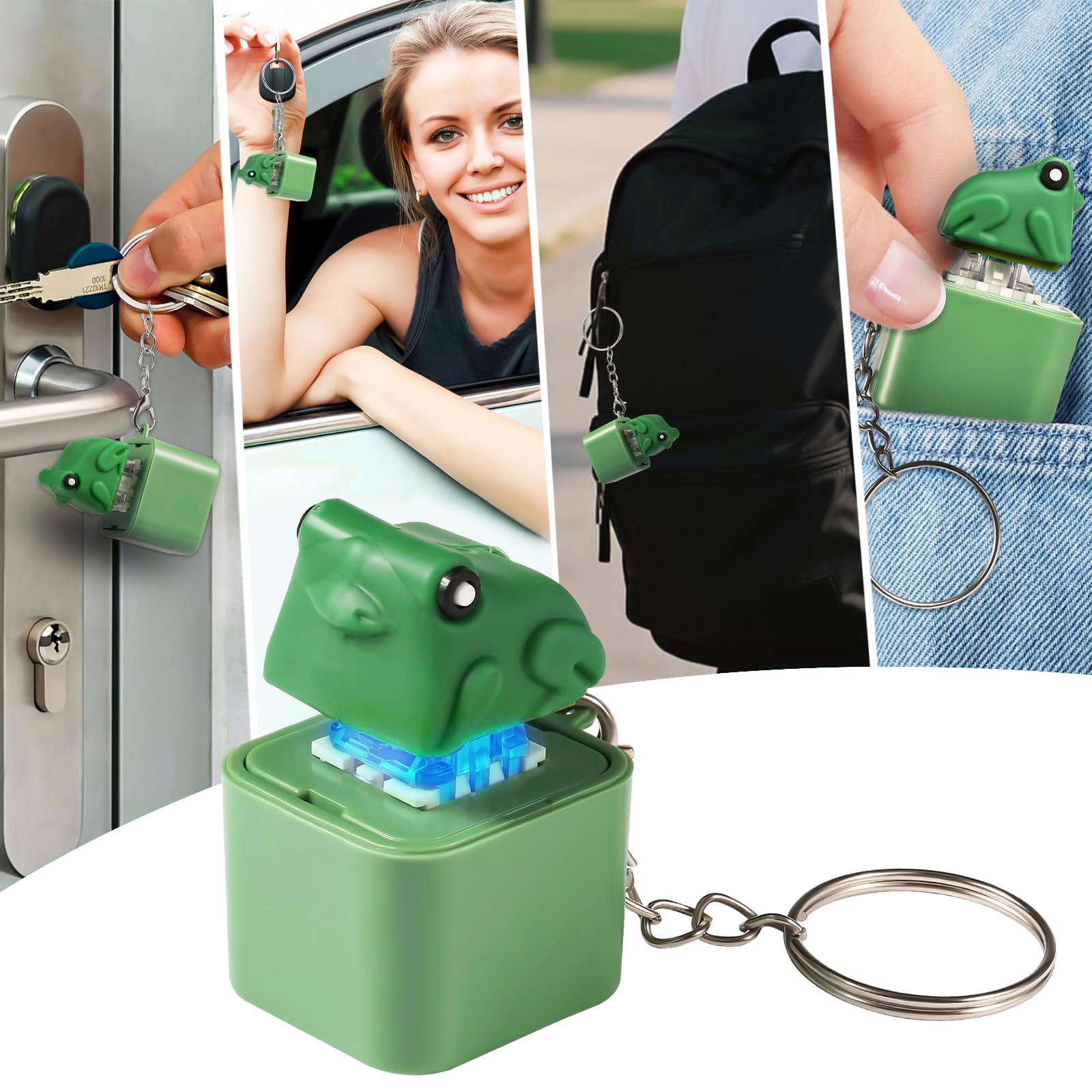 Frog Croaking Keychain,lizard,Coquí Realistic SoundFidget Toy , Durable ABS Build for Kids &Adults Stress Relief &FOCUS