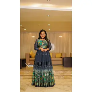 Ethiopian Eritrean Habesha Green Chiffon Dress