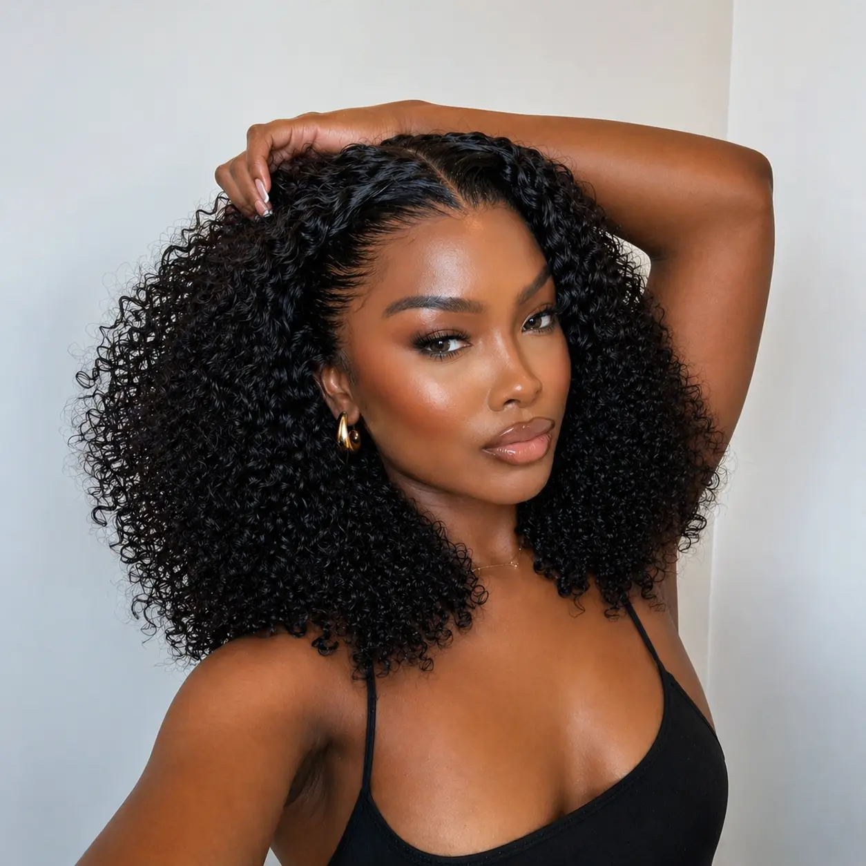 TNICE Glueless Deep Wave Wig for Black Women, Black Blonde 100% Human Hair, 4x4 HD Lace Closure, Wear and Go, Pre Plucked, 200% Density, Black Woman Wigs