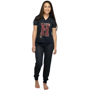 Harry Potter Pajamas Juniors H is for Harry Potter Gryffindor Hogwarts 2 Piece Short Sleeve Jogger Set