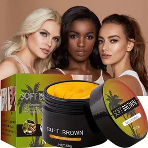ROZINO Soft Brown Instant  Butter - 50g Daily Moisturizer, Intense Bronzer with Natural Coconut & Carrot , Streak-Free Flawless Self Tanner for Radiant Golden Hour Glow, Body Care tiktokshopspringglowup Hydrating Intensive