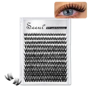 DIY Lash Clusters, Flora/Manga/Velure Eyelash Clusters, D Curl, Lash Extension， for DIY Lash Extensions,Natural Lash Clusters,Easy to Wear for Beginners, Daily and Party Makeup, Cute Gift for Girls, Cosmetic