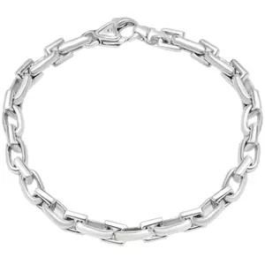 Men's Round & Square Link 14k Gold (37gram) or Platinum (59gram) 6.5mm Bracelet 8.25"