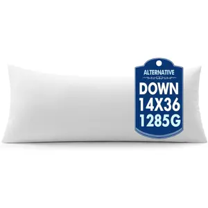 14x36 Synthetic Down Alternative Pillow Insert Decorative Throw Pillow 14 x 36 Inch  Bed Sleeping Ultra Soft  Form for Sofa Couch Bed