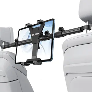 OHLPRO Car Tablet Holder for iPad Headrest Mount, Universal 360°Rotatable Aluminum Extendable Back Seat Stand Compatible with iPad Pro Air Mini | Galaxy Tab | Kindle Fire HD or Other 6-11" Devices, Road Trip for Kids