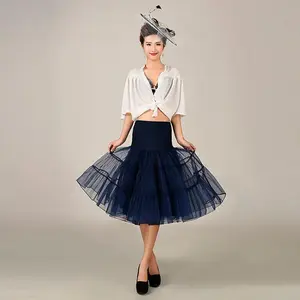 Short Tutu Petticoat Crinoline  50s Swing Vintage Tutu 26" Retro Underskirt Petticoat Fancy Net Rockabilly
