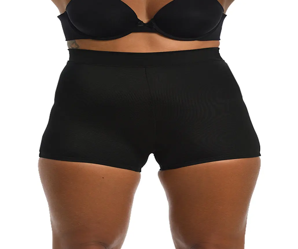 INSTANT FIGURE Plus Size Hi-Waist Boy Shorts Shapewear WBSH010C – Seamless Tummy Control Compression Boyshorts for Women, Slimming Hi-Waist Fit with 4-Way Stretch, Smooth Invisible Support Under Clothes, Made in USA