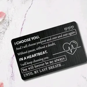 Engraved Wallet Insert Card, Christmas Birthday Anniversary Card Gifts, To My Love Card For Wife Husband