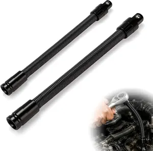 2 Pack Flexible Socket Extension, 1/2 Flexible Shaft Extension, Wrench Extender for Tight Spaces, Portable Hand Drive Tool for Automotive Repair fathersdaygift