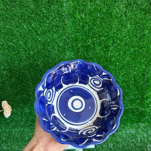 Pozolero Plate of Deep Ceramic Azul 8 In.