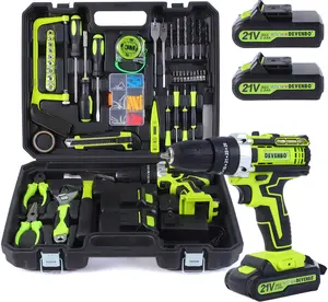 Springtok All In One Cordless Drill 21V Electric Power Drill Tool Set with Two Batteries & Charger 118 Pieces Easy Handling Powerful Performance Home Renovation DIY Projects Professional Daily Drill Set