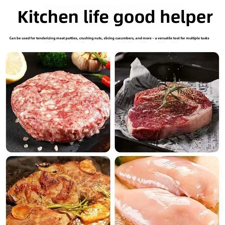 Stainless Steel 48-Pin Tenderizer with Auto Rebound Quickly Tenderizes Meat Sous Vide Tool for Beef Tenderloin Chicken Wings